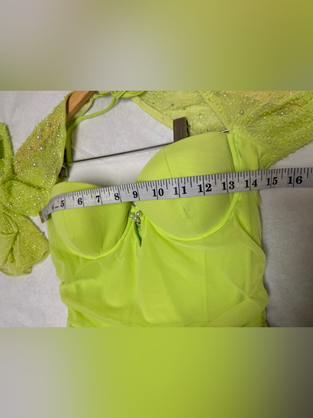 Oh Polly  Lime Green Embellished Lime Dress 🟢 - Picture 8 of 13